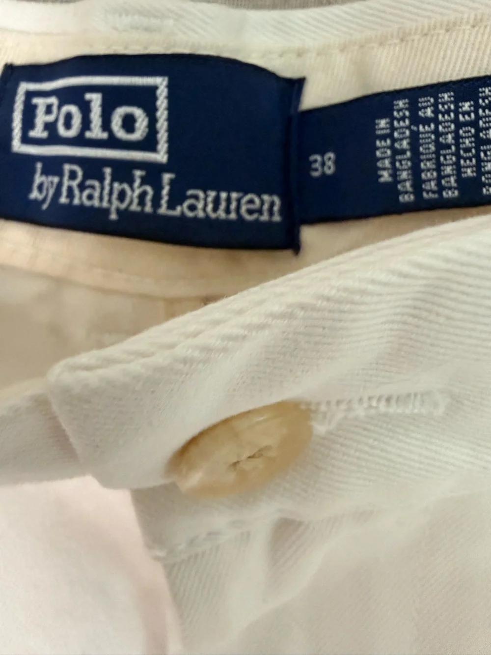 Polo Ralph Lauren Ivory Khaki Chino Shorts NWT Size 38
